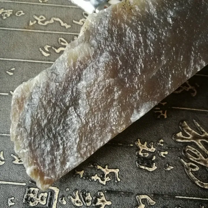 Natural Kunlun Jade Rough Nephrite Raw (178g, 14.5X5X1.5cm)