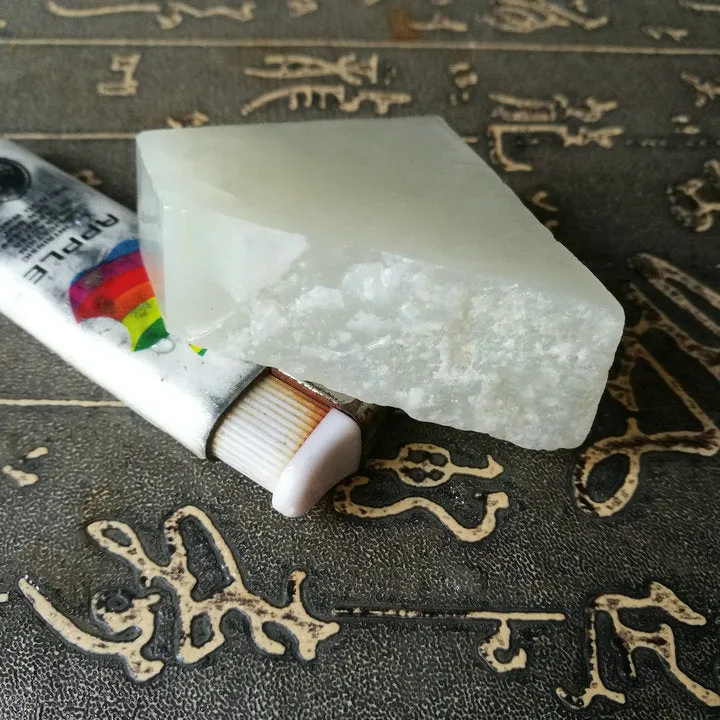 Natural Kunlun Jade Rough Nephrite Raw (71g, 4.7X4.2X1.8cm)