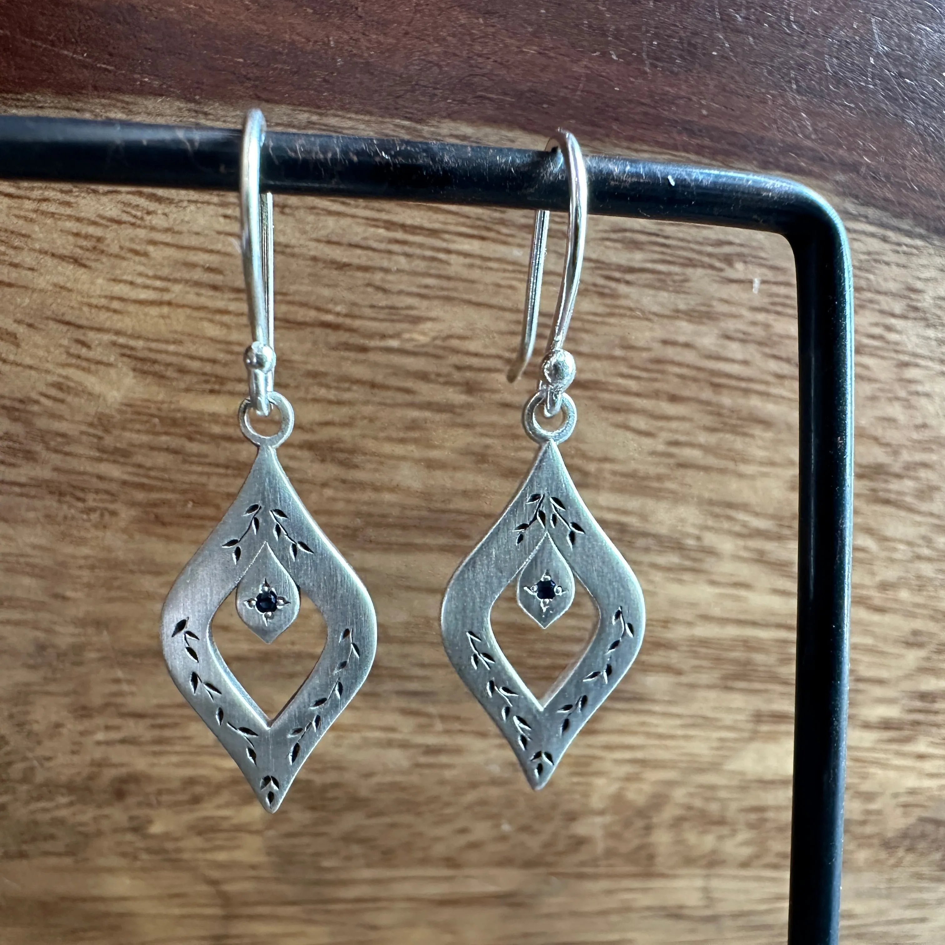 New Window to the Secret Garden Earrings in Sapphire