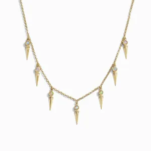 Opal Spike Collar Necklace