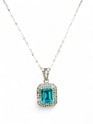 PARAIBA COLORED TOPAZ NECKLACE