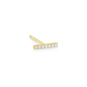 Pavé Bar Stud Earring