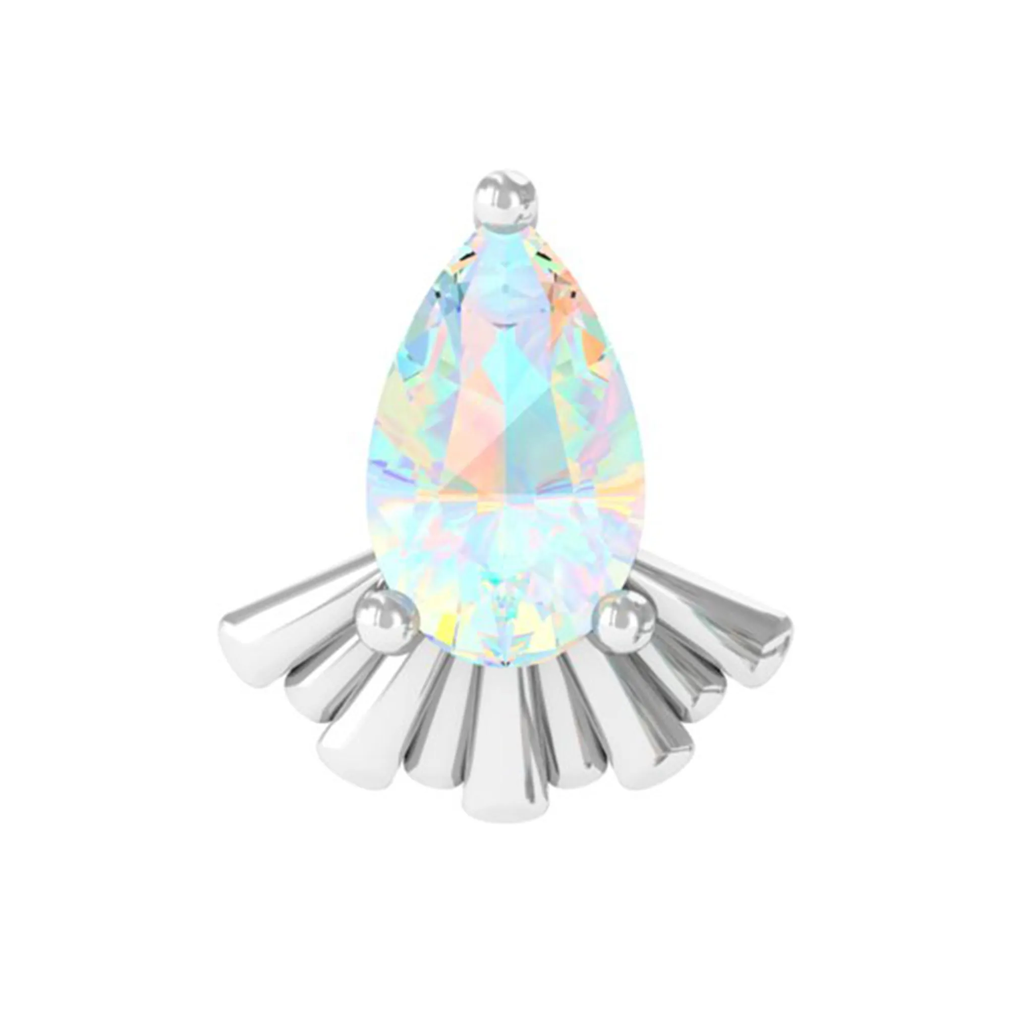 Pear Shaped Ethiopian Opal Unique Cartilage Earring