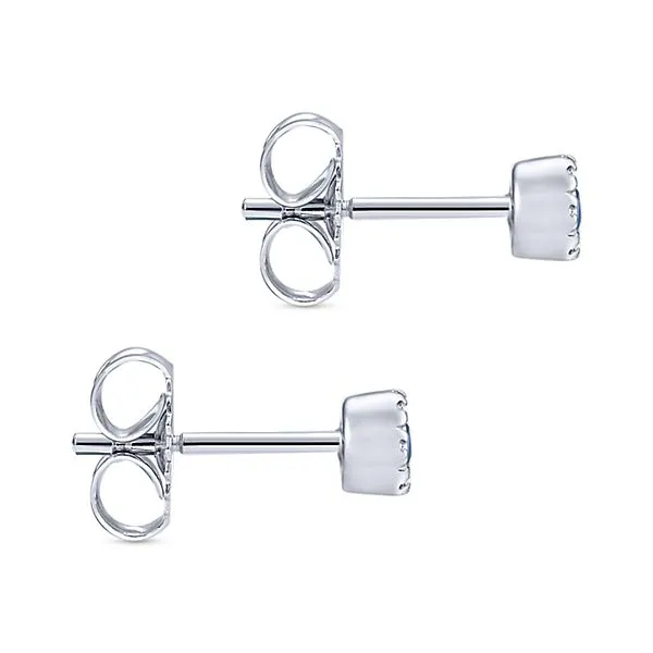 Petite Sapphire and Diamond Stud Earrings
