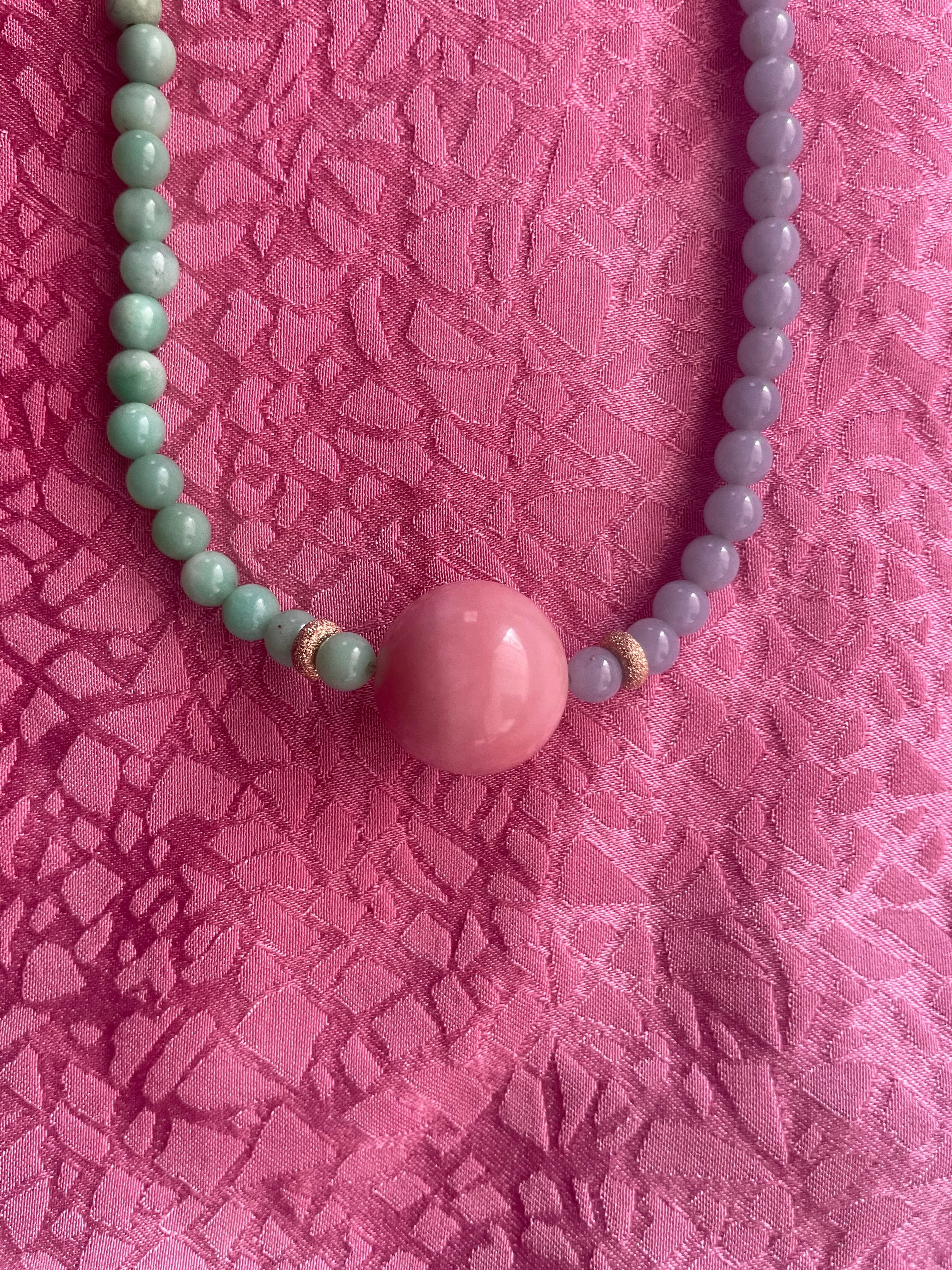 Pom Pom Bracelet - Pink Opal