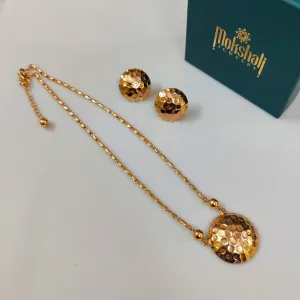 Radiant Discs Earrings & Pendant Set