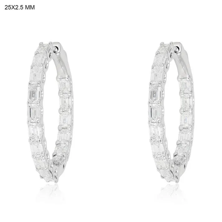 Radiant Eclipse Hoops Diamond Earrings