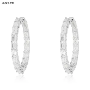 Radiant Eclipse Hoops Diamond Earrings