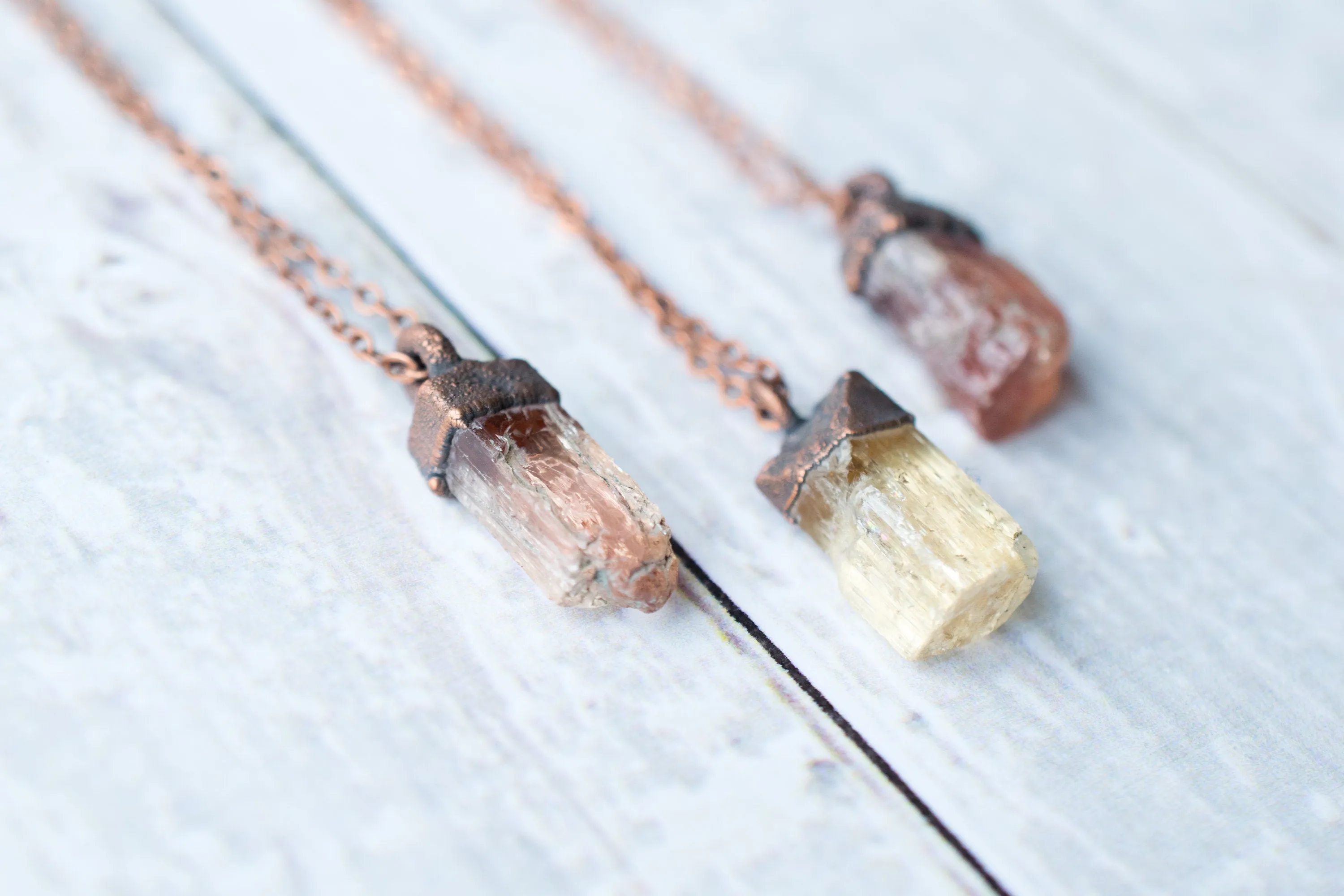 Raw Topaz Necklace | Topaz crystal necklace