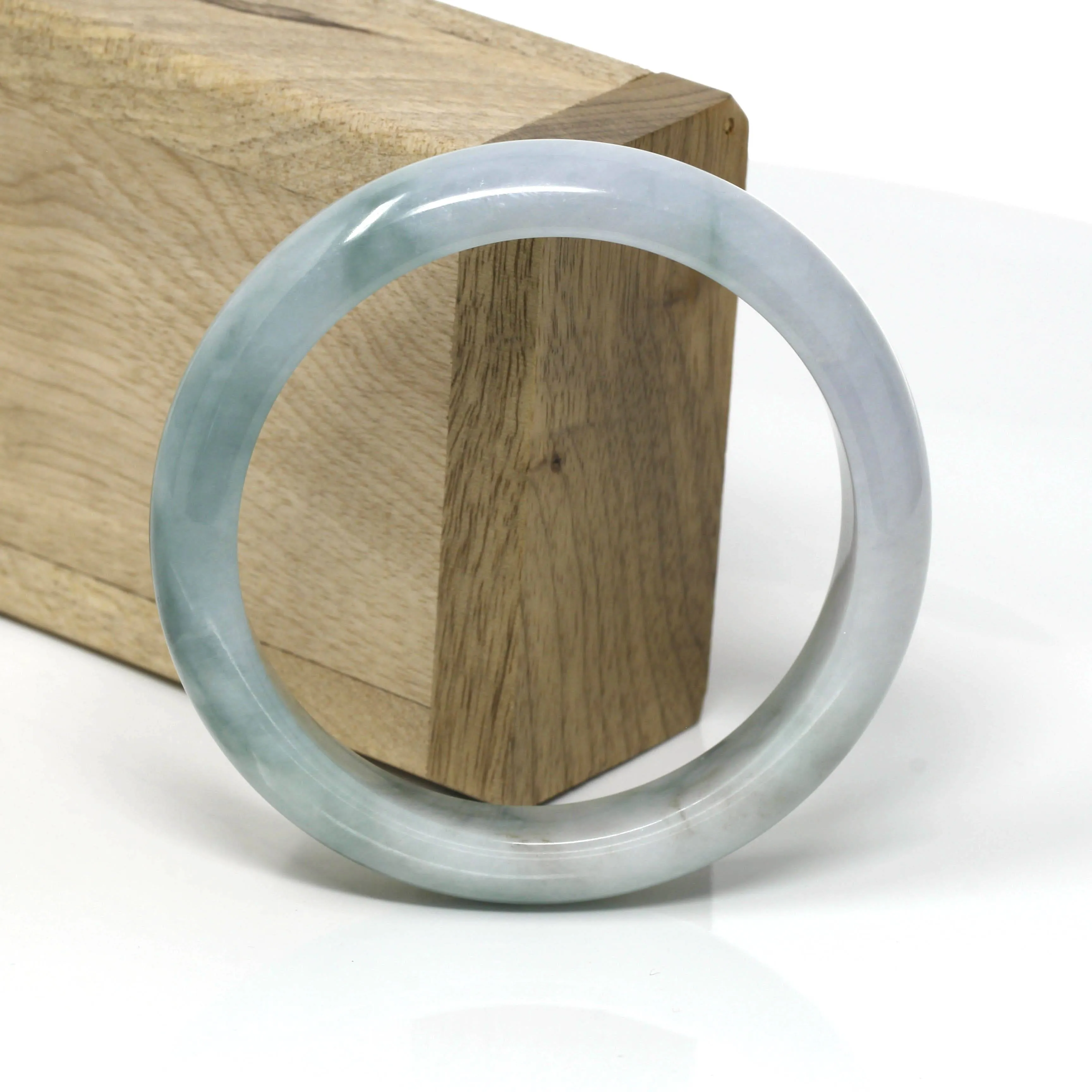 Real Burmese Jadeite Jade Bangle Bracelet (  57.8 mm )#432
