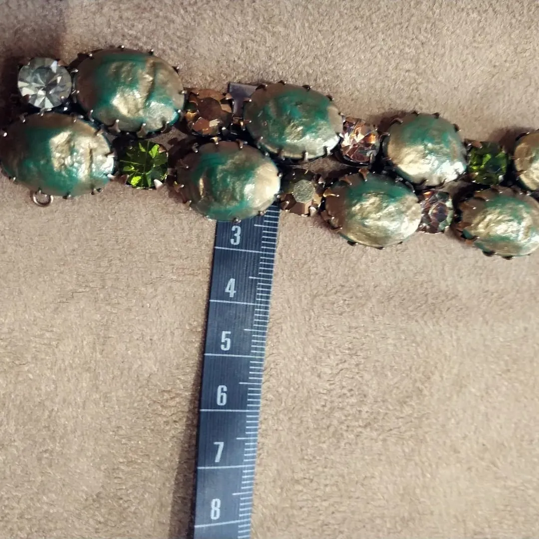 Regency Vintage bracelet in Green with double width
