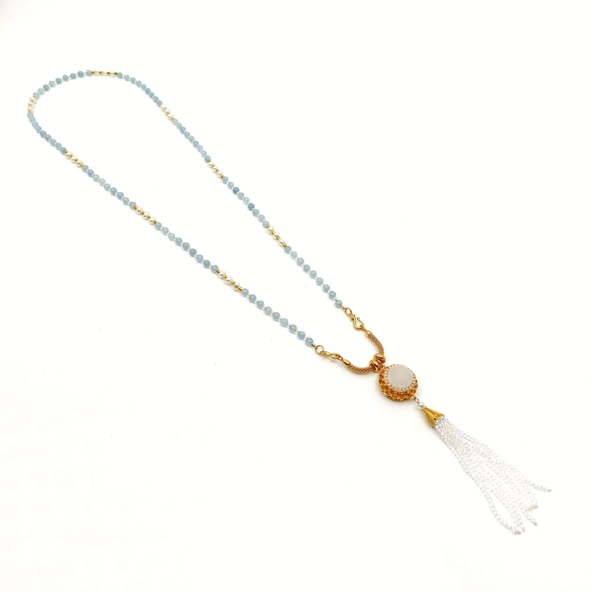 Return to Origin 4mm Aquamarine Necklace Set
