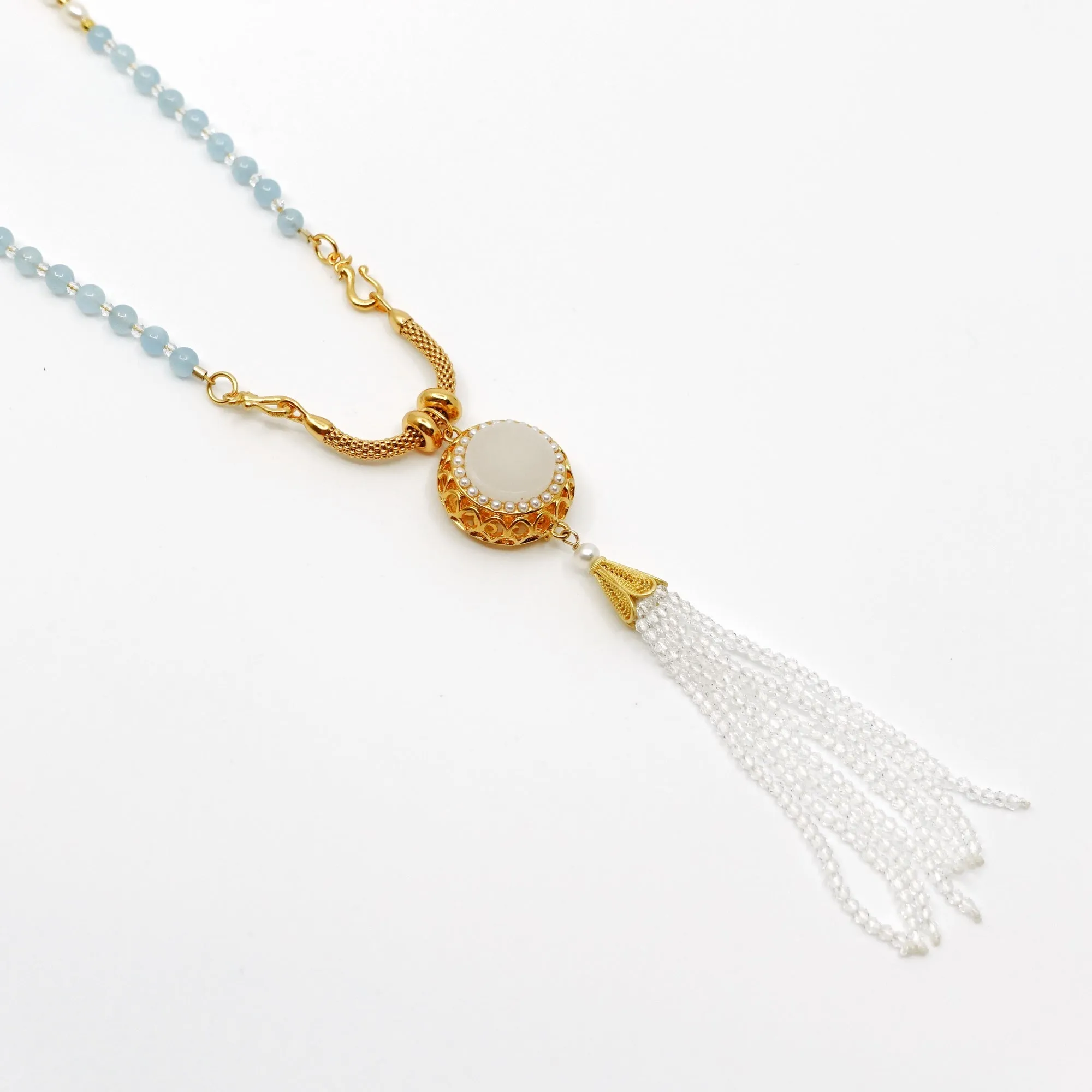 Return to Origin 4mm Aquamarine Necklace Set