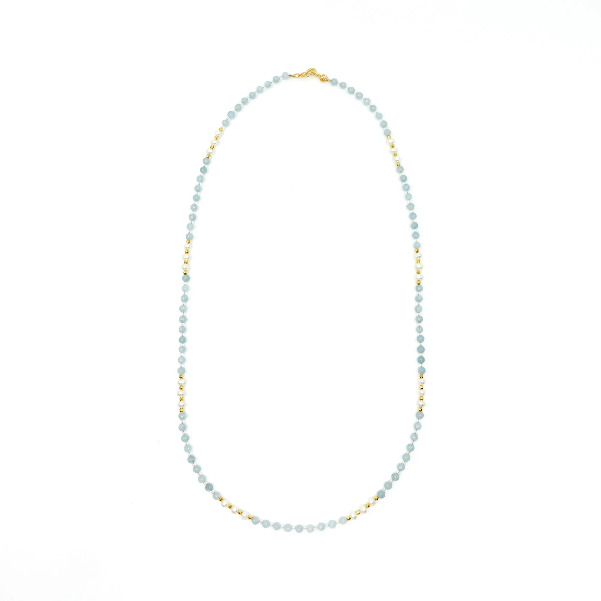 Return to Origin 4mm Aquamarine Necklace Set