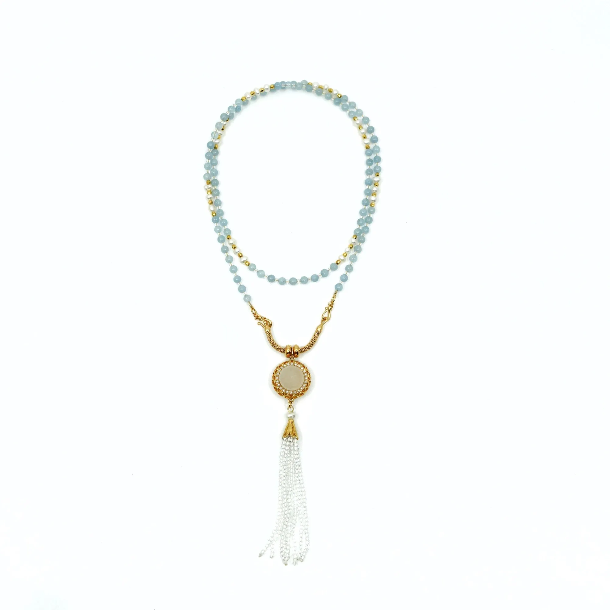 Return to Origin 4mm Aquamarine Necklace Set