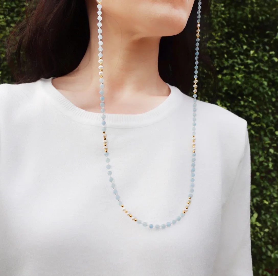 Return to Origin 4mm Aquamarine Necklace Set