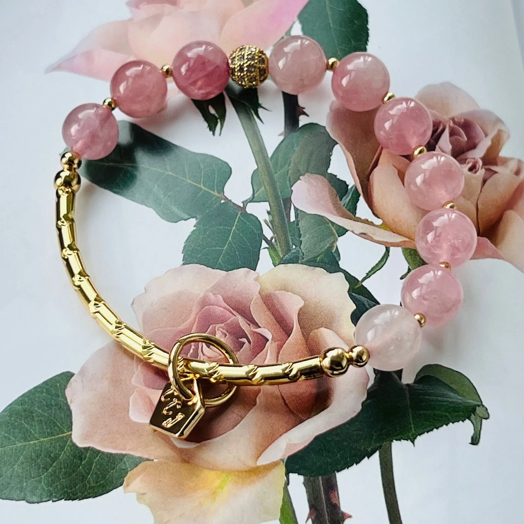 Rhapsodic Rose Quartz Baby Diadem Bracelet