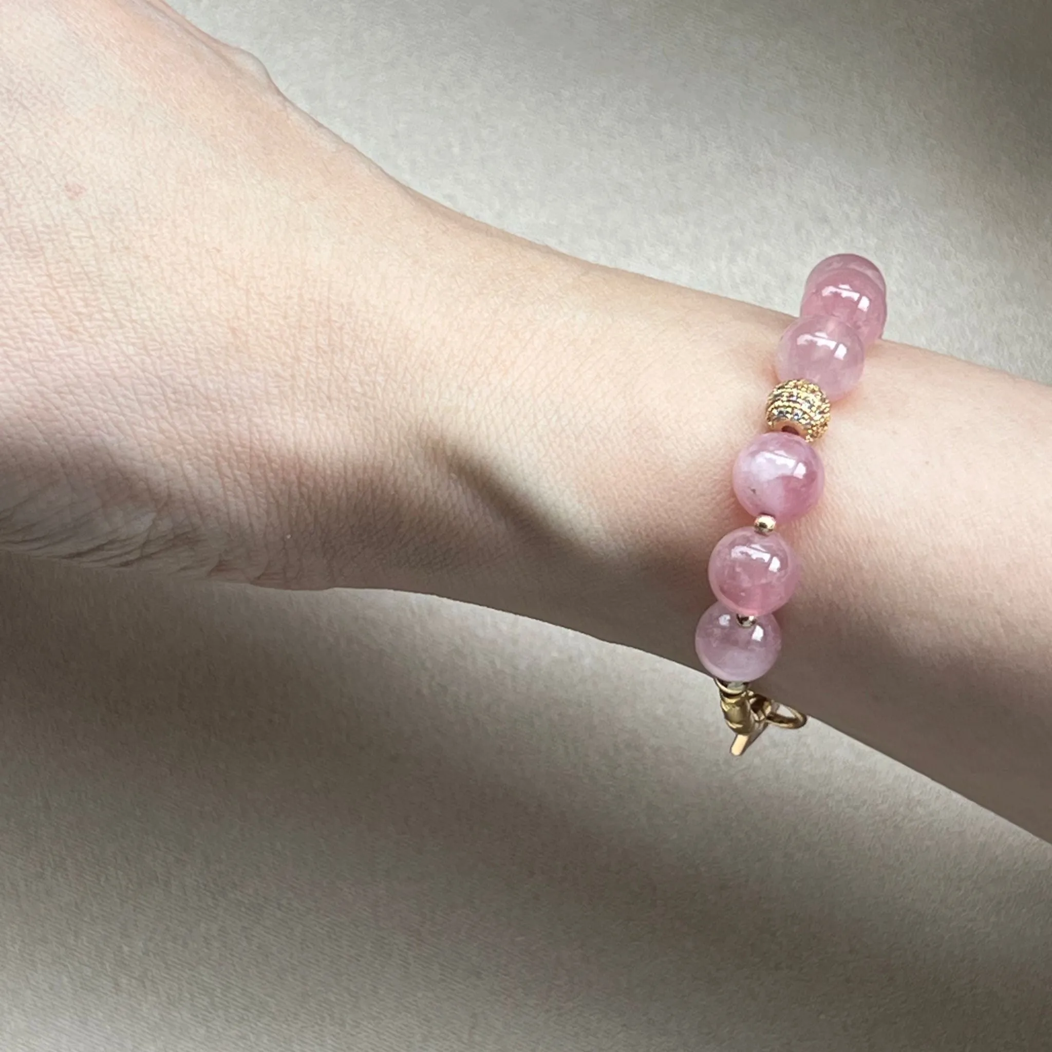 Rhapsodic Rose Quartz Baby Diadem Bracelet