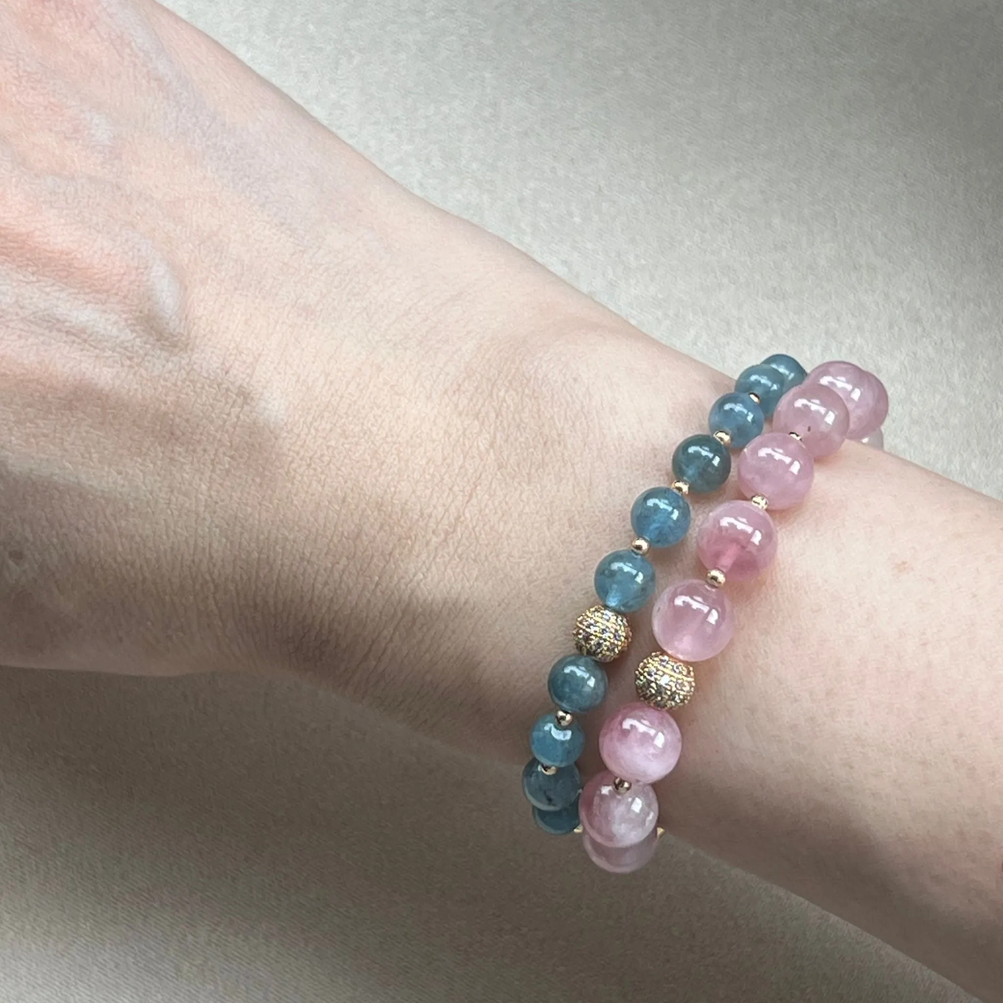Rhapsodic Rose Quartz Baby Diadem Bracelet
