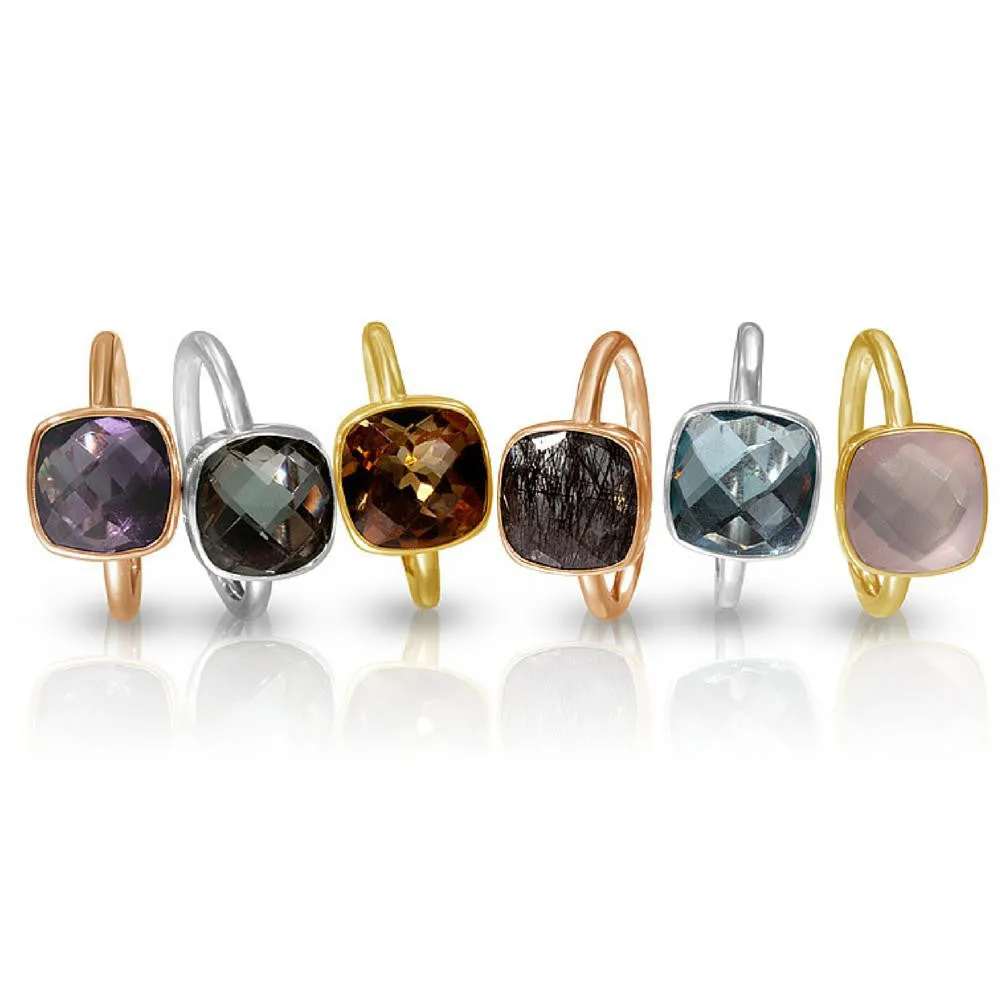 Rose Quartz Cocktail Ring | Rose Gold