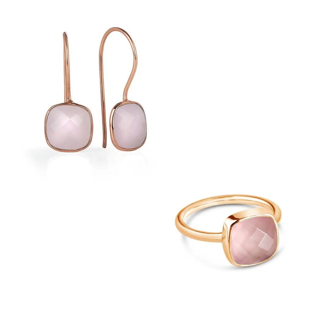 Rose Quartz Cocktail Ring | Rose Gold