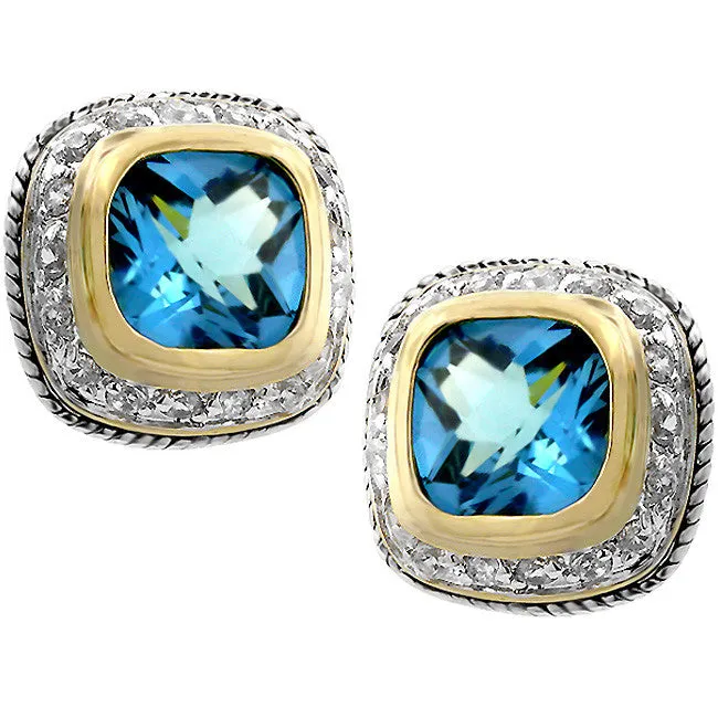 Royal Topaz Stud Earrings