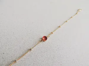 SALE- Enamel Dot Bracelet-Salmon