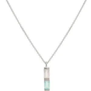 Silver Necklace Rose Quartz Anais