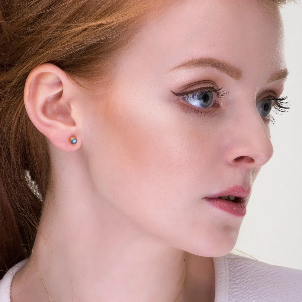 Solid Gold Galaxy Earrings