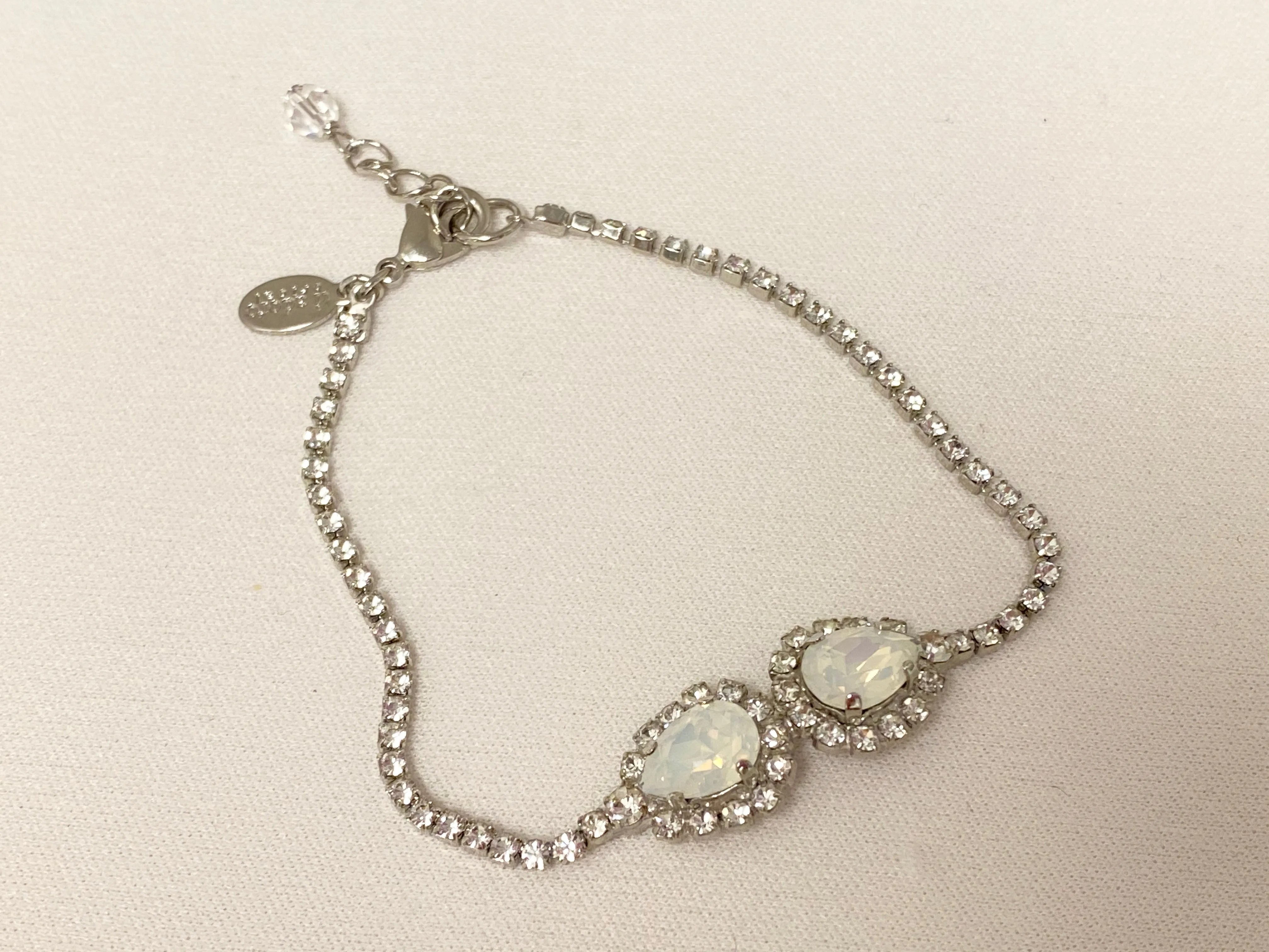 Sparkle two stone bracelet