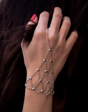 Sterling silver hand chain "Constellation"
