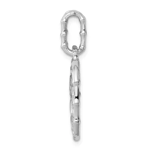 Sterling Silver Multi Genuine Gemstone Pendant