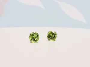 Sterling Silver Peridot Stud Earrings