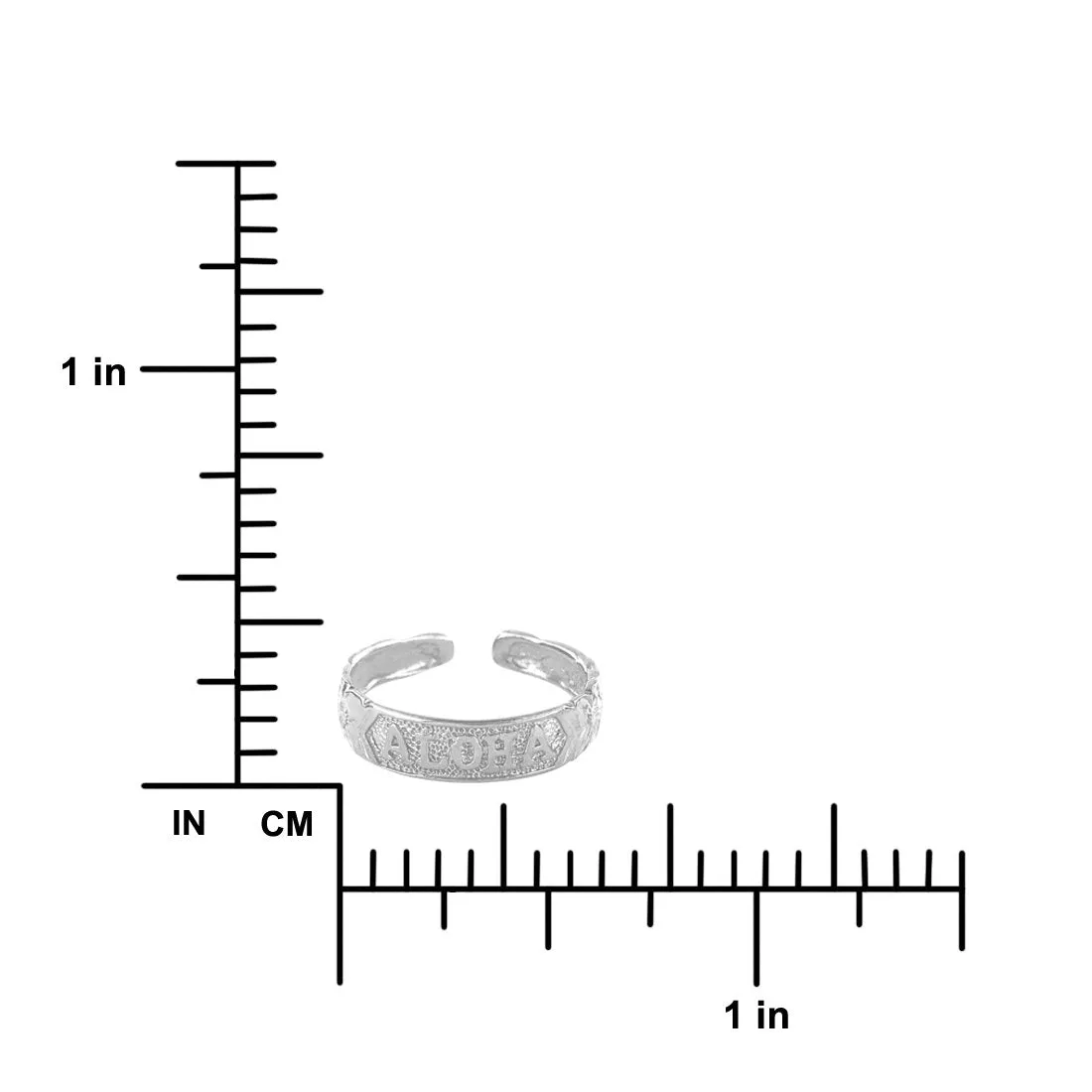Sterling Silver Toe Ring Aloha
