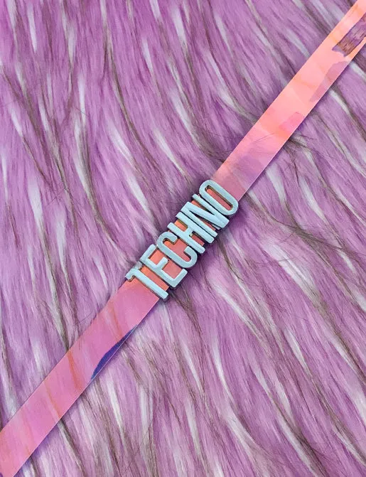 TECHNO MINI WORD CHOKER - HOLO