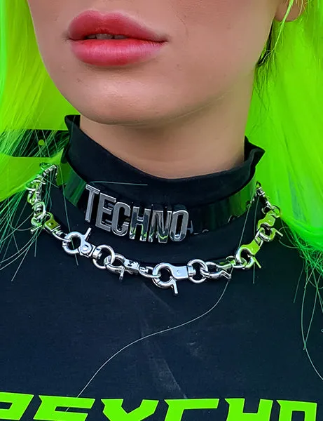 TECHNO MINI WORD CHOKER - HOLO
