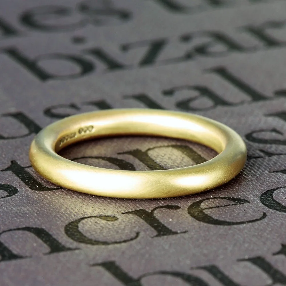 Thick Gold Round Wedding Ring - 3mm