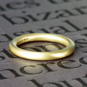 Thick Gold Round Wedding Ring - 3mm
