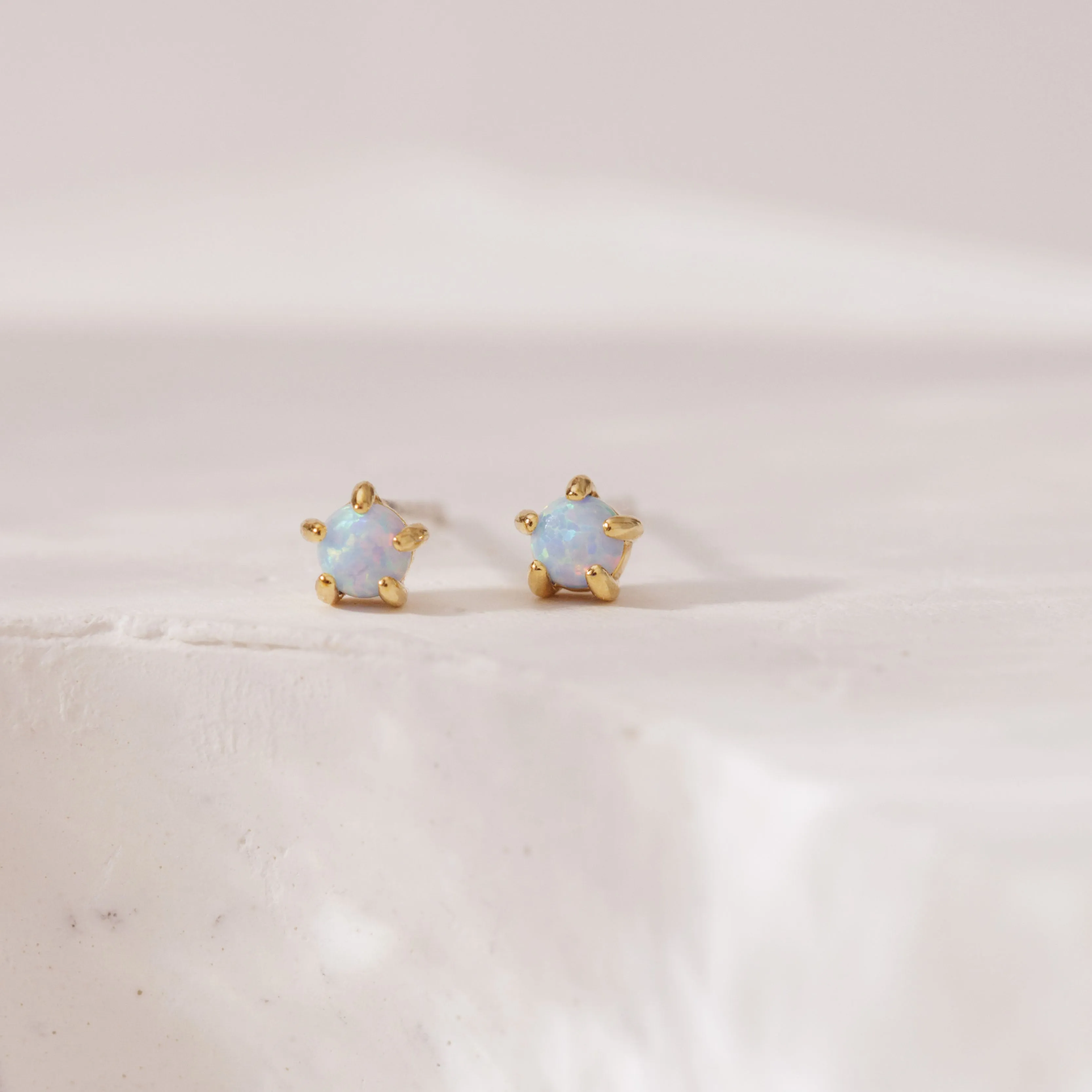 Tiny Opal Studs