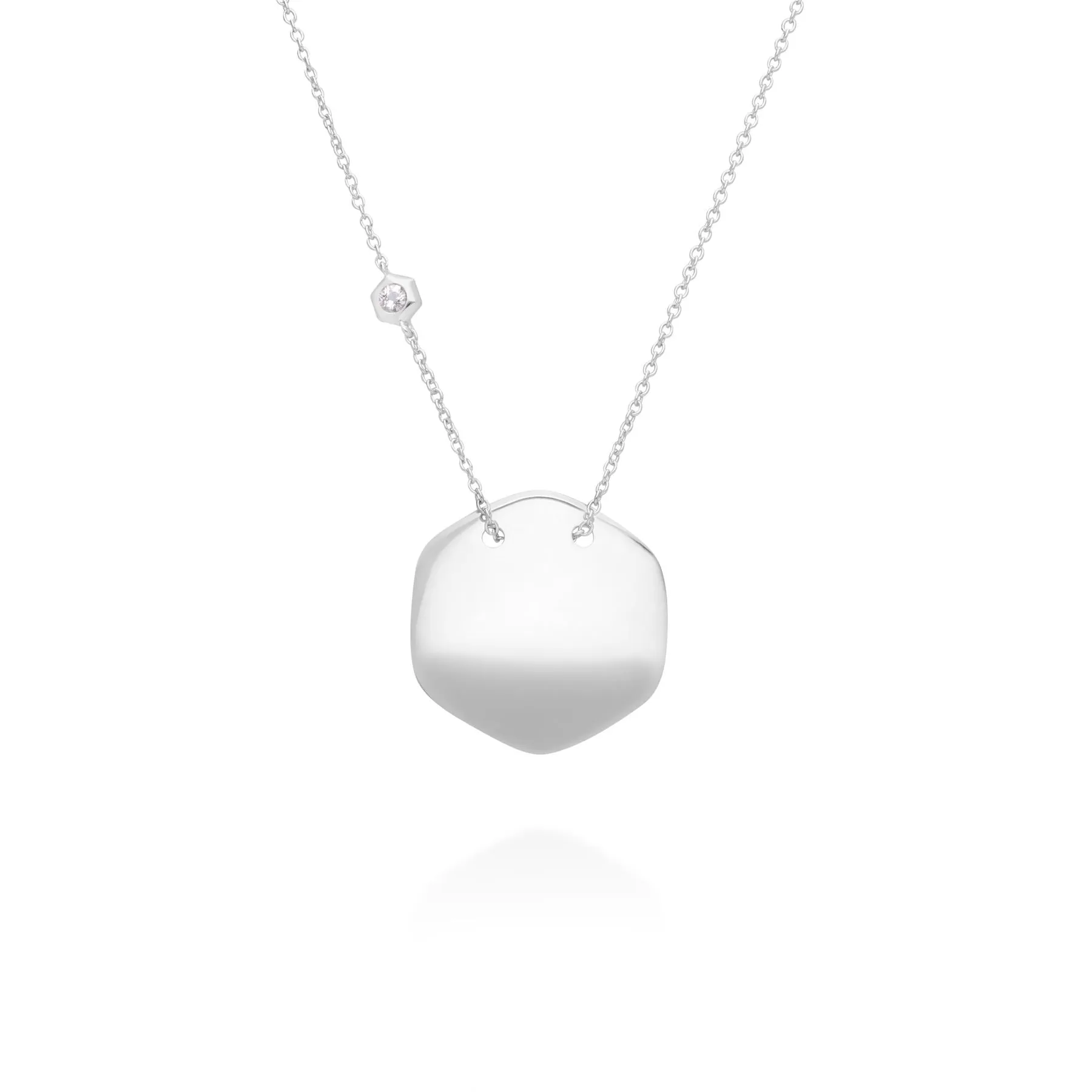 Topas Gravur Halskette in Sterling Silber