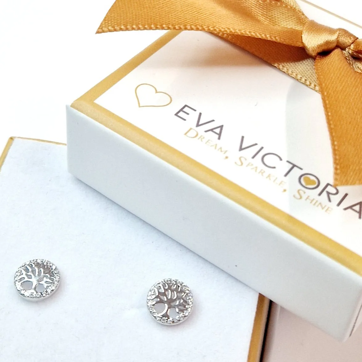 Tree of Life Sterling Silver Stud Earrings