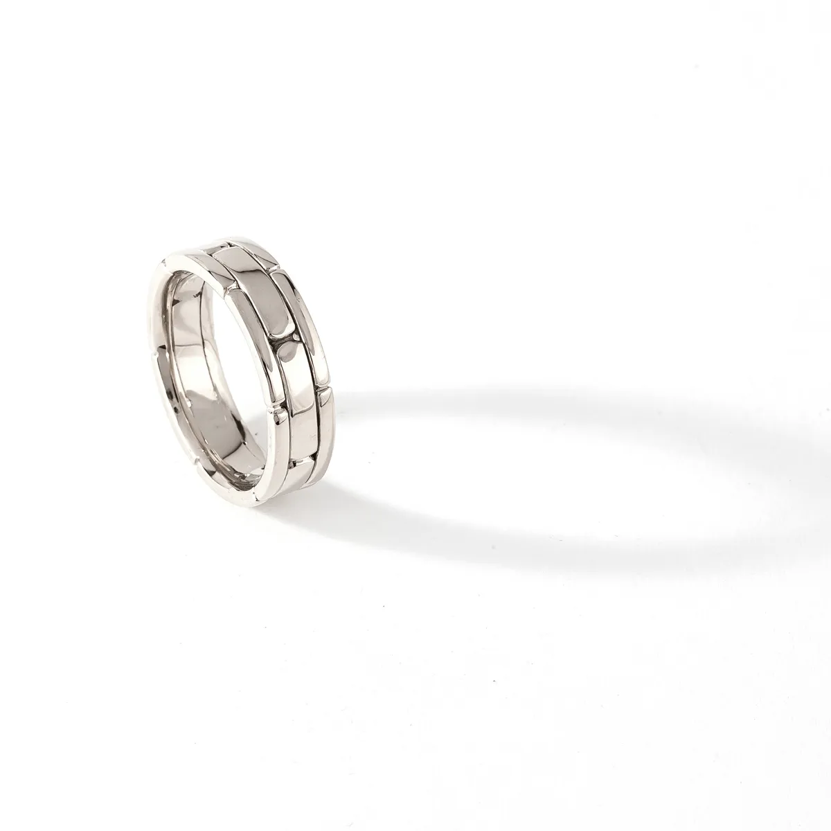 Wedding Band - 18-Karart Solid White Gold Ring
