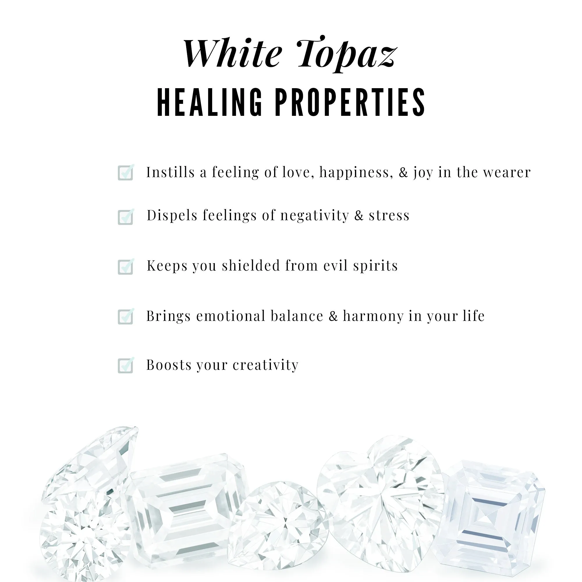 White Topaz Solitaire Stud Earrings