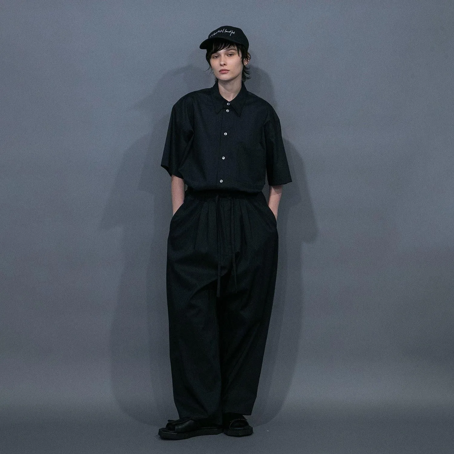 WM11-PT251114 COHORUS RAMIE × SOLOTEX BACK WARP WIDE PANTS