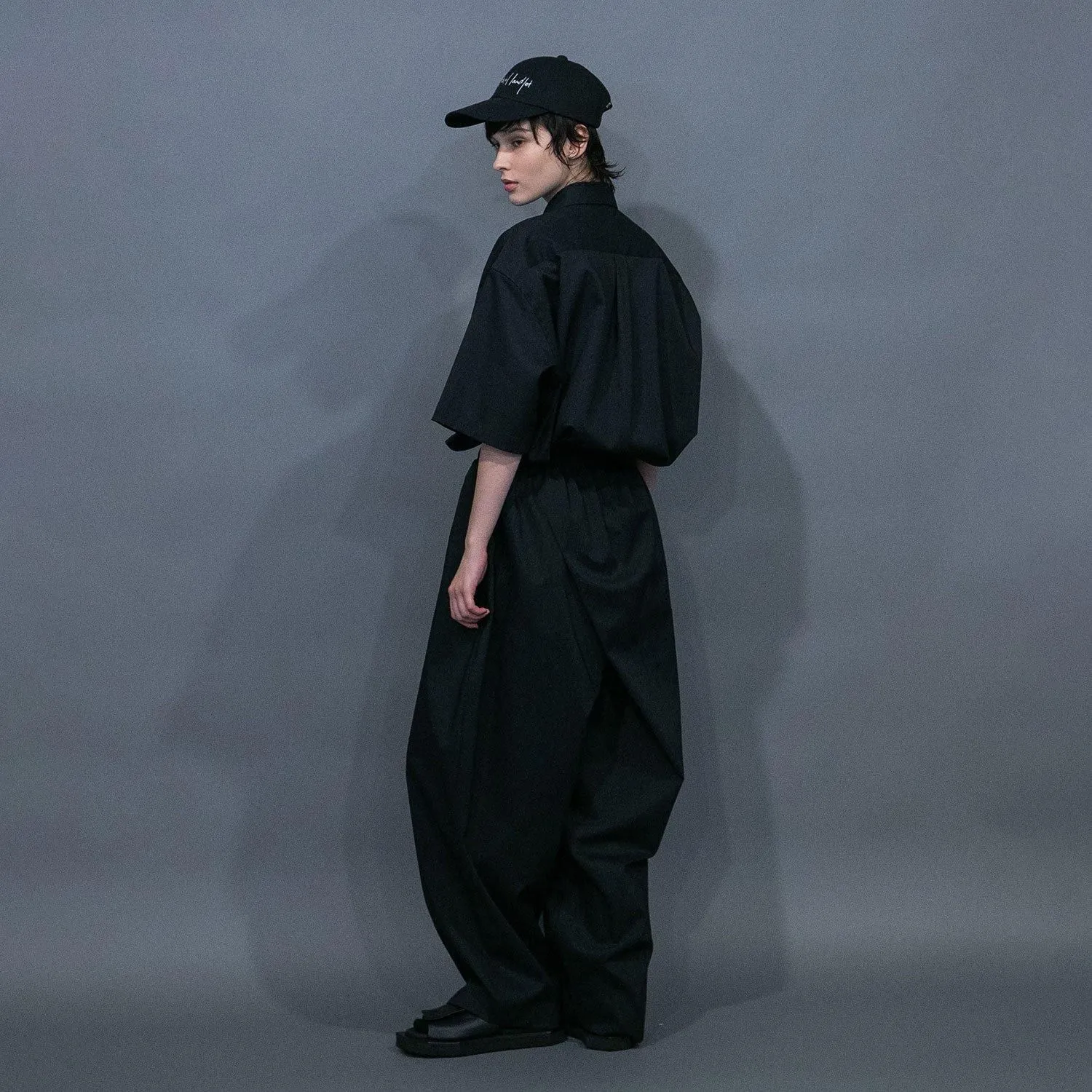 WM11-PT251114 COHORUS RAMIE × SOLOTEX BACK WARP WIDE PANTS