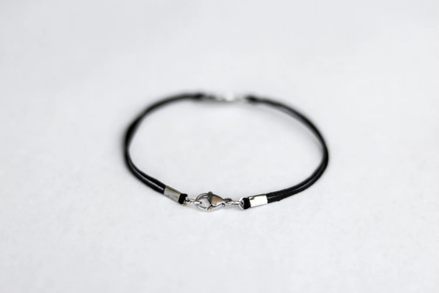 Yin Yang bracelet for men, men's bracelet silver tone Yin Yang charm