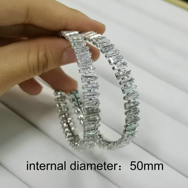 Zircon Open Hoop Earrings For Women