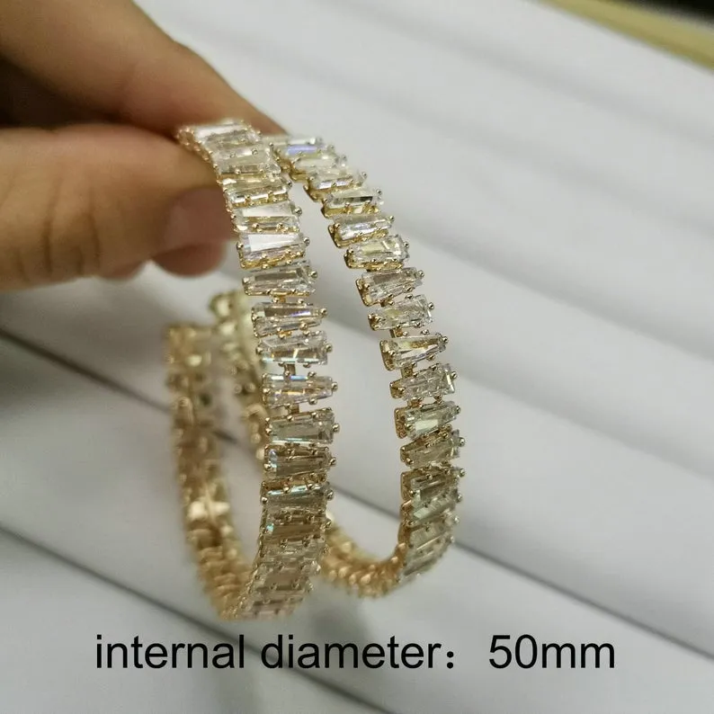 Zircon Open Hoop Earrings For Women